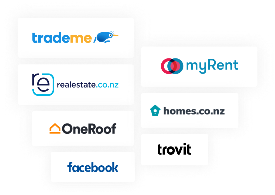 Publish your listing to realestate.co.nz, OneRoof, trovit.co.nz, Homes.co.nz and Trade Me